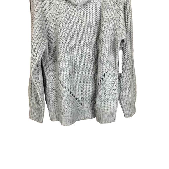Cloth By Design Women’s Gray Knit Turtleneck Sweater Size M NWT - Picture 15 of 16